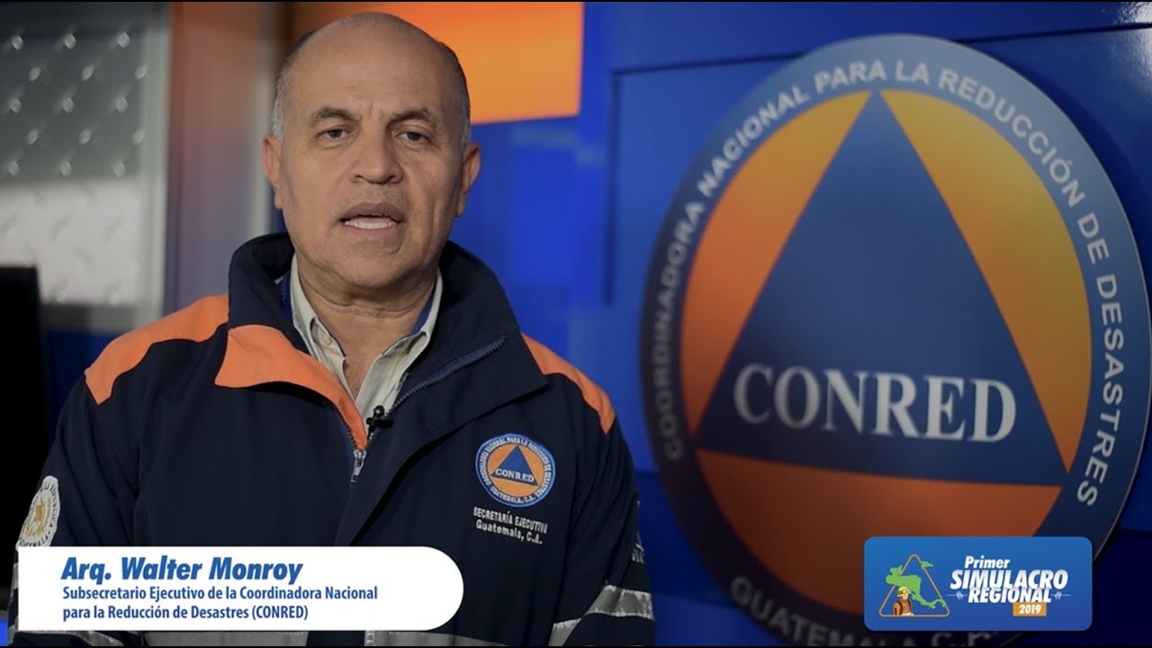 Arq.  Walter Monroy, Subsecretario de CONRED, República de Guatemala