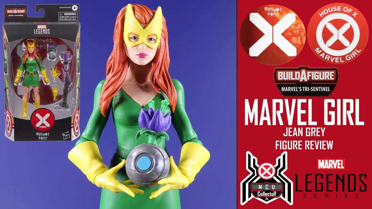 Marvel Legends Xmen Jean Grey MARVEL GIRL House of X Tri Sentinel BAF Wave Review