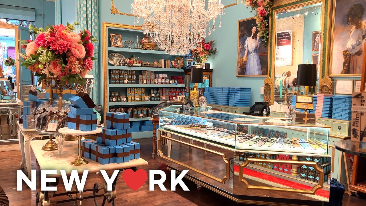[4K]🇺🇸NYC Spring Walk🌞 / SoHo: Broadway to Thompson St. Sugar Break at MarieBelle Cacao Bar☕🍫 2022