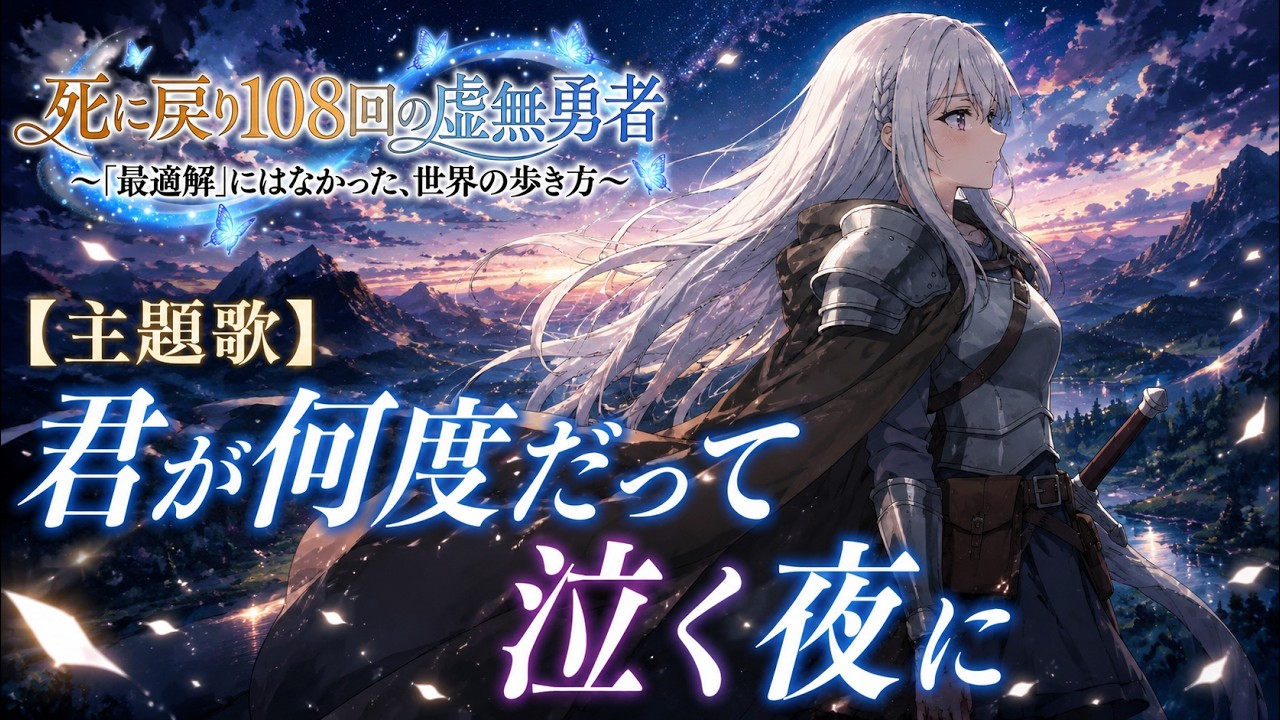 【アニメ主題歌】君が何度だって泣く夜に / 『死に戻り108回の虚無勇者 〜「最適解」にはなかった、世界の歩き方〜』#アニメ #ファンタジー #ショートアニメ #異世界