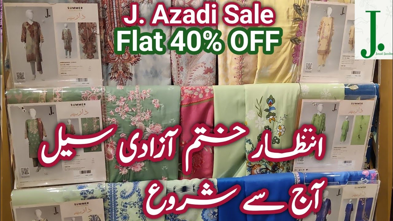 J. Junaid Jamshed Azadi Sale Flat 40% OFF 
