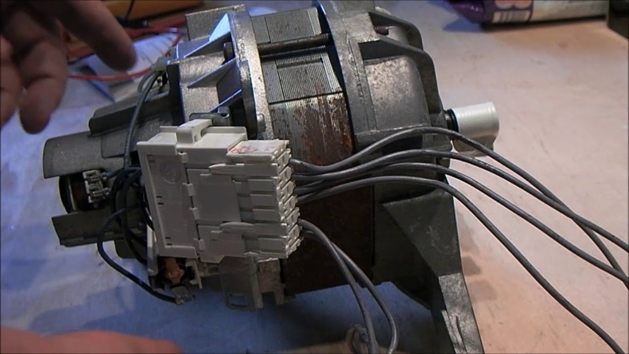 Μοτέρ πλυντηρίου ρούχων συνδεσμολογία - Washing machine motor connection with DC and speed control