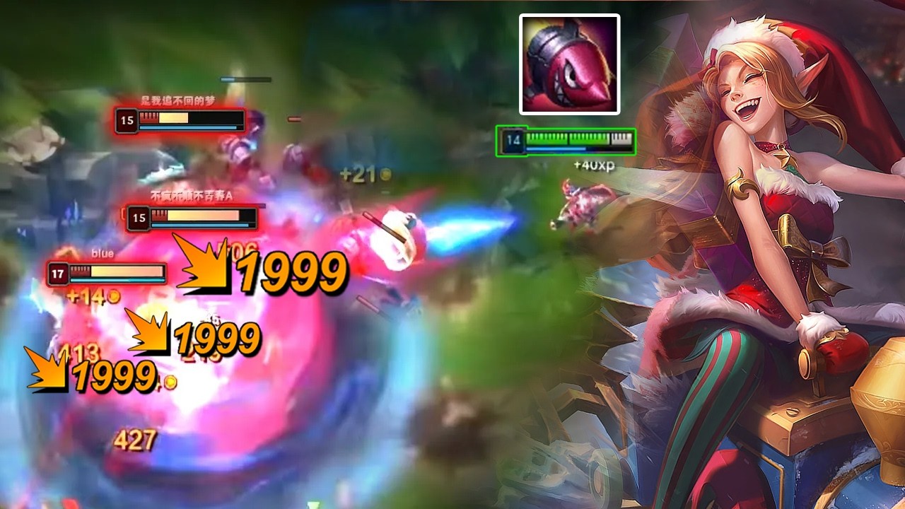 Rank 1 Jinx : 1v5 Breaking Master Elo with Perfect KDA - Engsub (Jinx vs Smolder, Caitlyn)