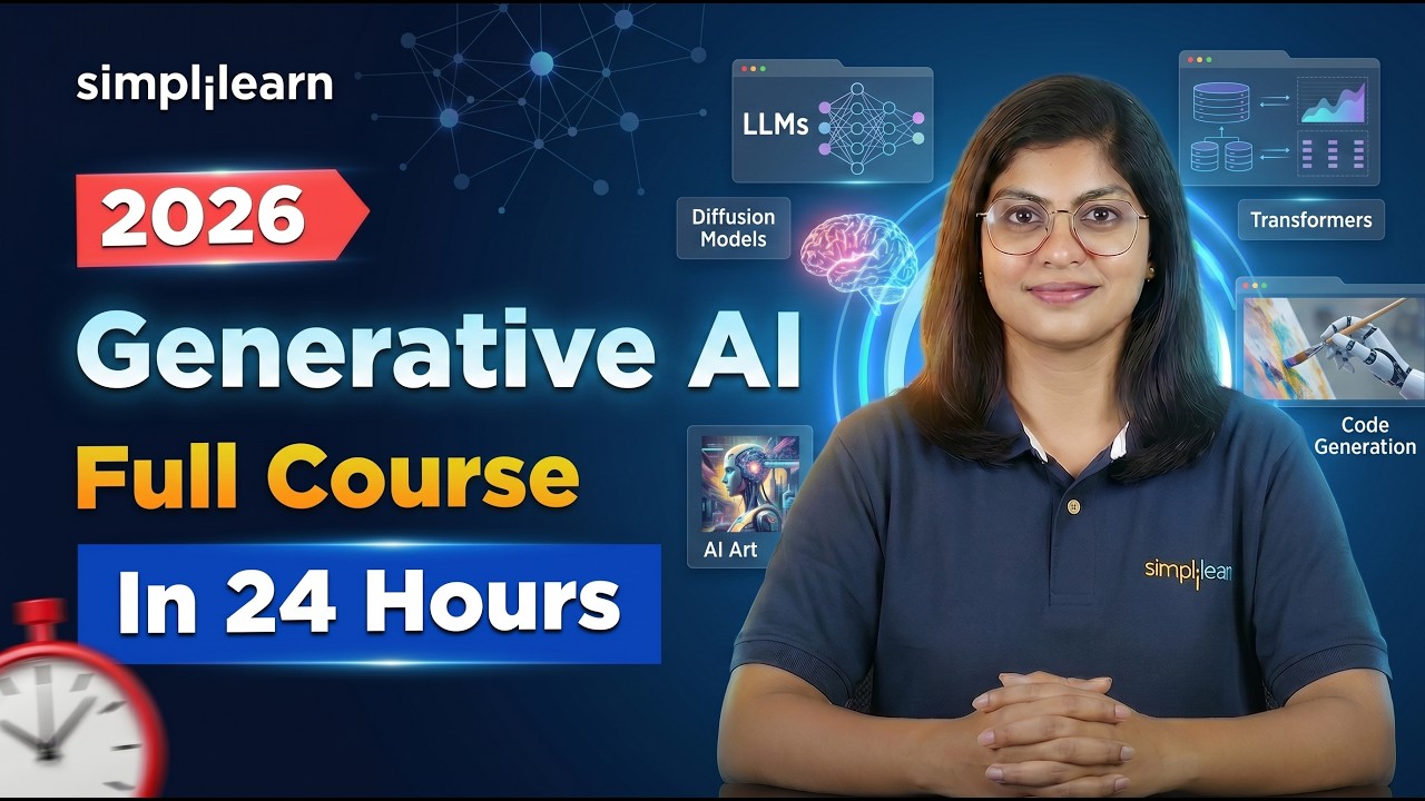 Generative AI Full Course 2026 [FREE] | Gen AI Tutorial For Beginners | Gen AI Course | Simplilearn