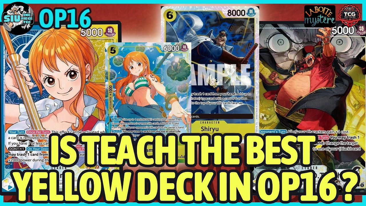 IS TEACH THE BEST YELLOW DECK IN OP16 ? [OP16] 🔵🟡 Nami VS. ⚫🟡 Teach 🎮 GAMEPLAY