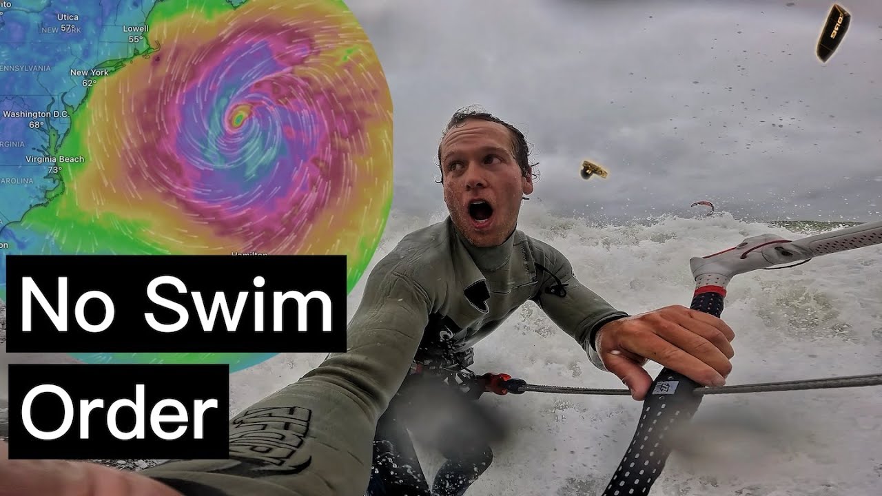 Kite Surfing a Hurricane (During a Do Not Swim Order) | Hurricane Erin Adventure