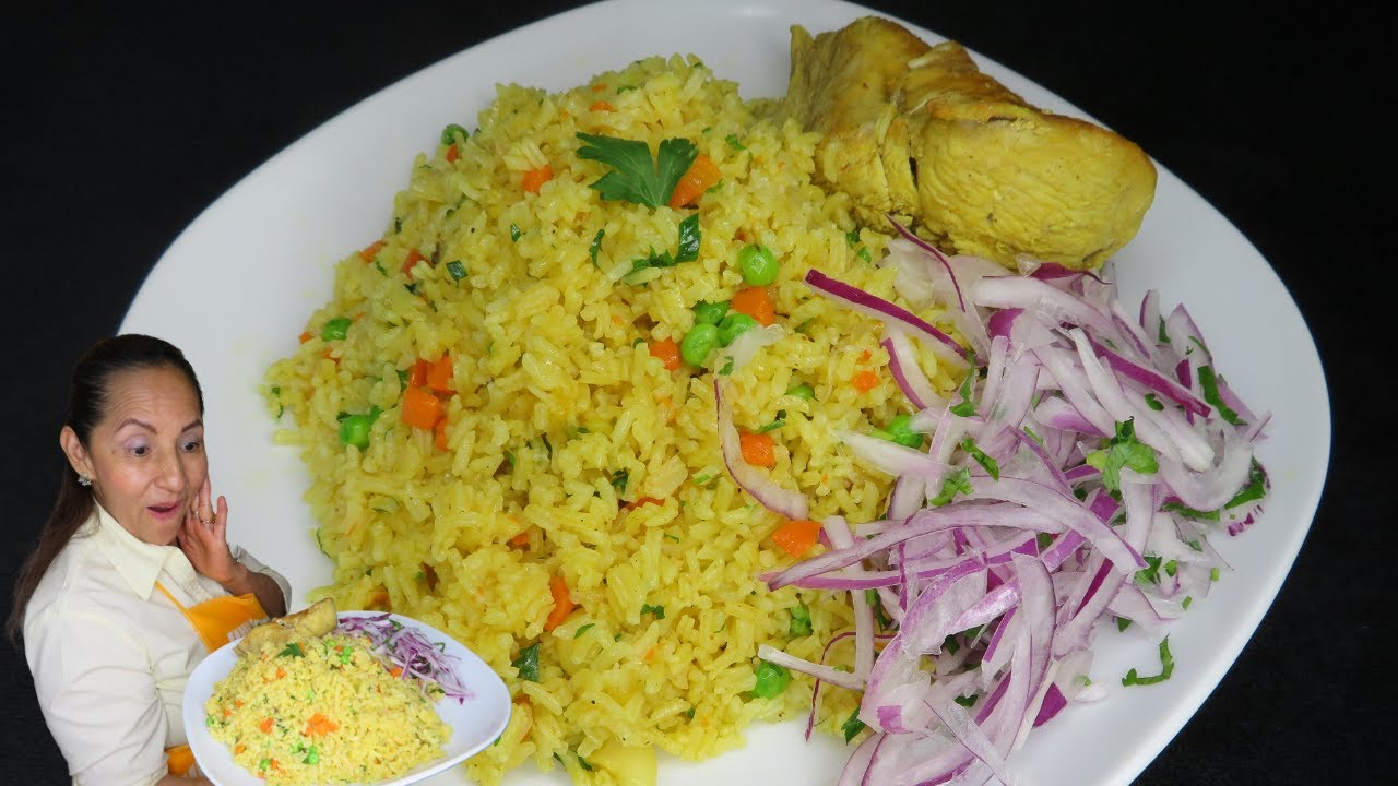 COMO PREPARAR ARROZ A LA JARDINERA DE POLLO PASO A PASO😋