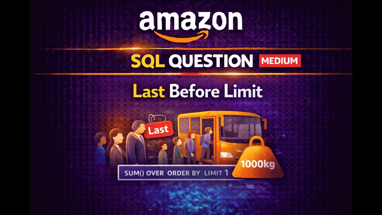 Amazon SQL Interview Question – Last Person on the Bus