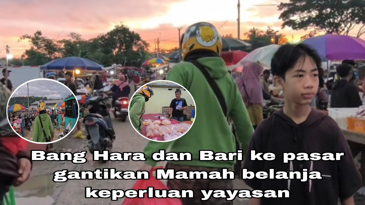 Bang Hara dan Bari ke pasar gantiin Mamah #petualanganalamdesaku #jalanjalan #desa #petualangan 