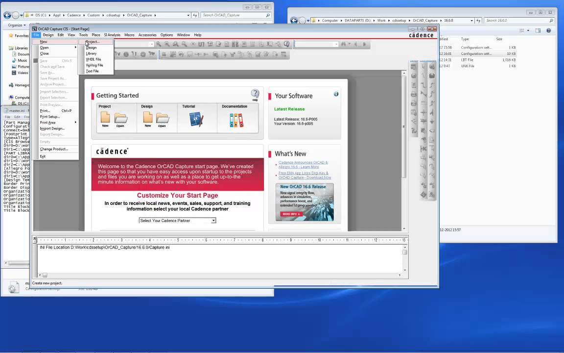 Central OrCAD capture.ini