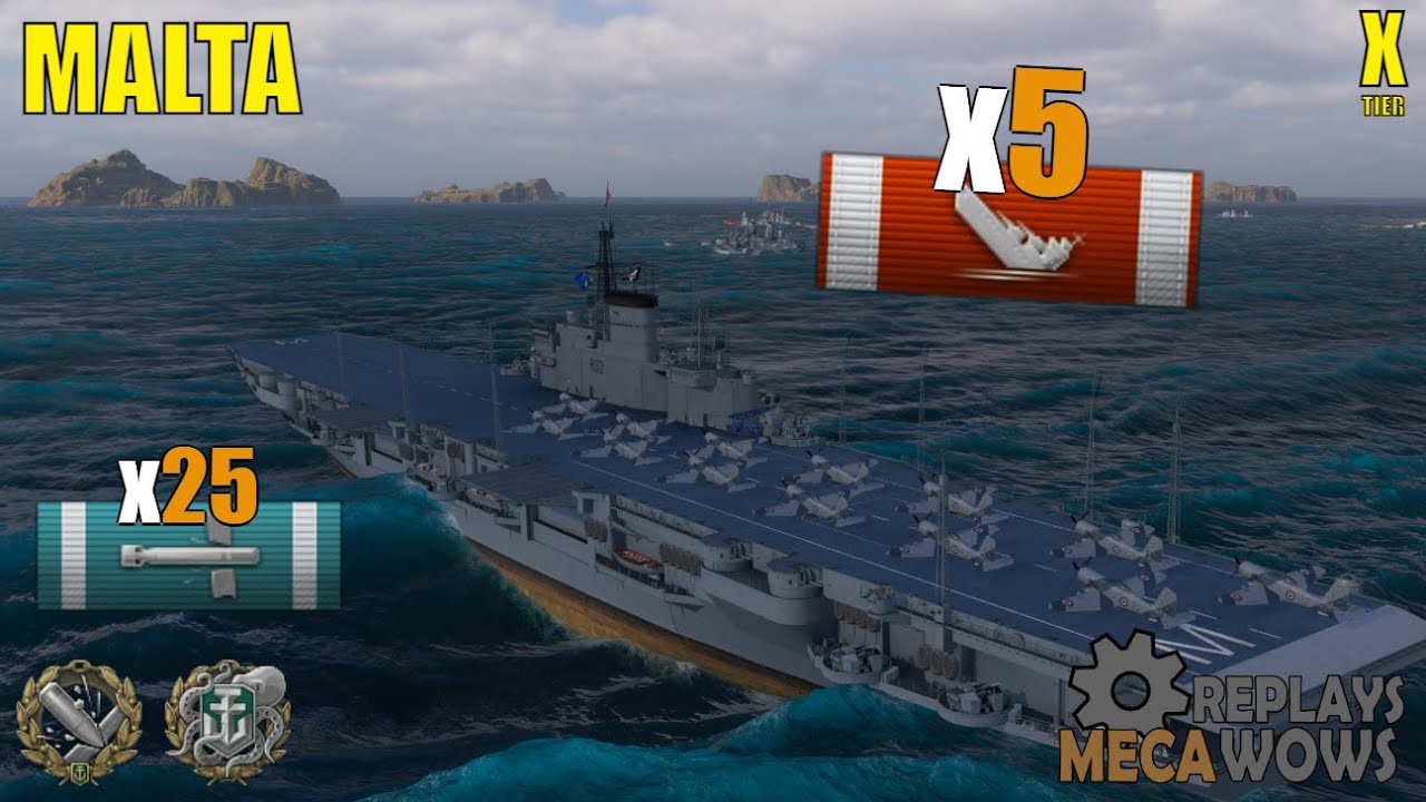 Malta 5 Kills & 251k Damage | World of Warships Gameplay