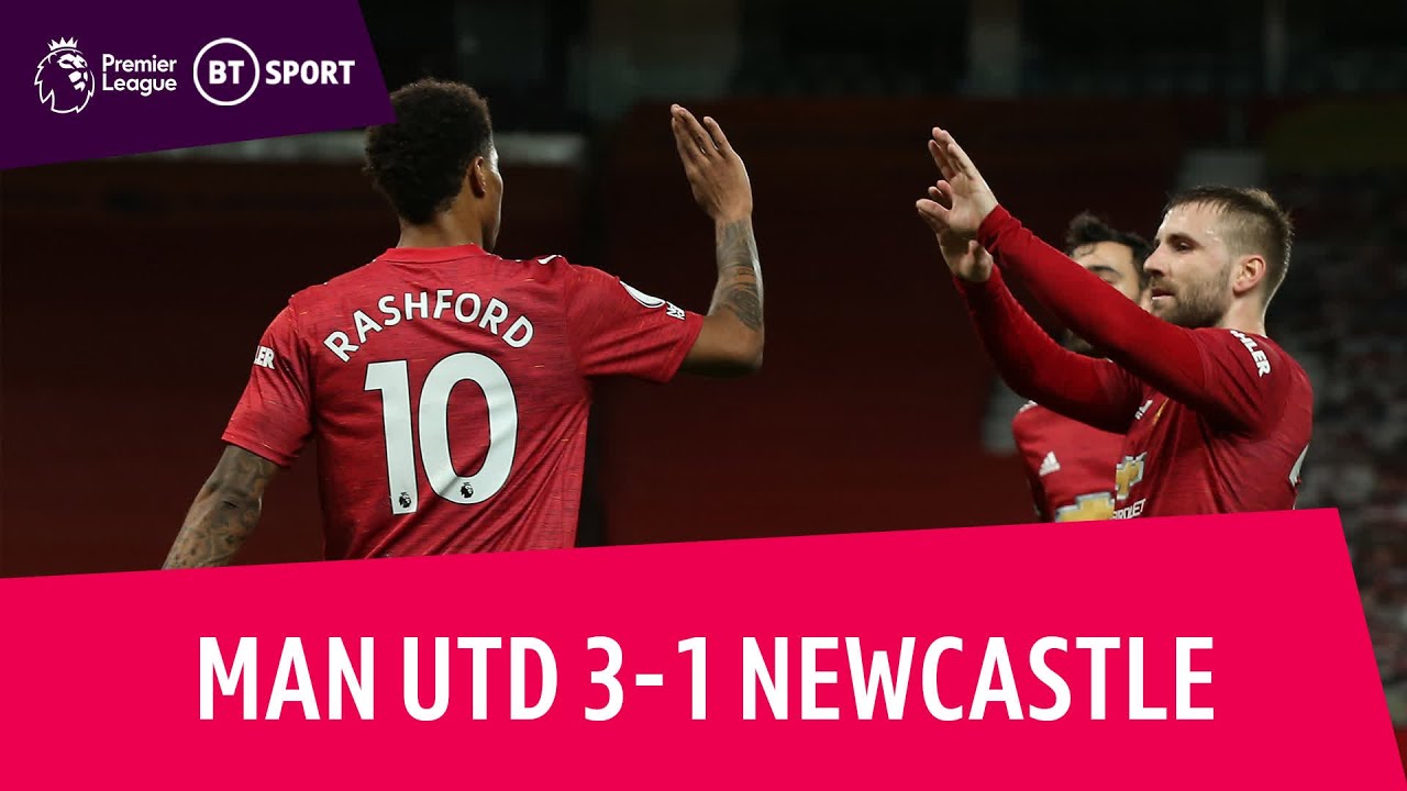Man Utd vs Newcastle (3-1) | Rashford lifts United with goal and assist | Premier League Highlights
