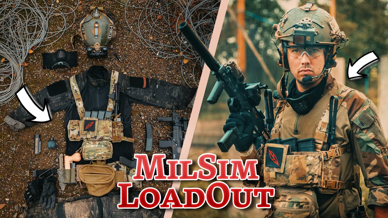 My lightweight Airsoft LOADOUT !!! Chestrig MilSim Gear Setup