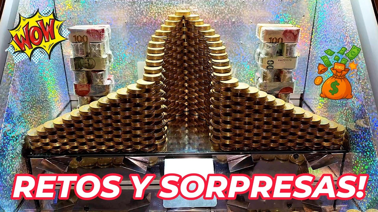DOBLE TORRE, DOBLE DINERO!!🤩🤑🍀 MAQUINA EMPUJAMONEDAS DE $10 #money #dinero #foryou