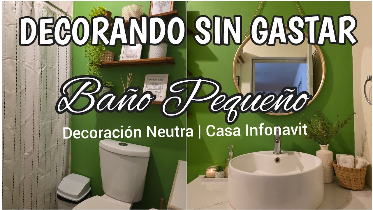 NUEVA DECORACION BAÑO PEQUEÑO CASA INFONAVIT 🏡 Sin Gastar 