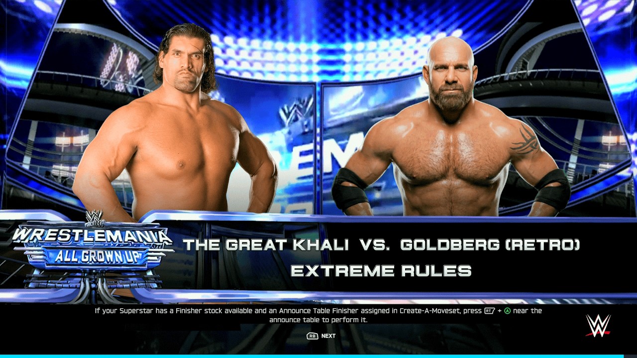 WWE 2K25 - Грейт Хали против Голдберга | Гигант против Пауэрхауса на экстремальных правилах
