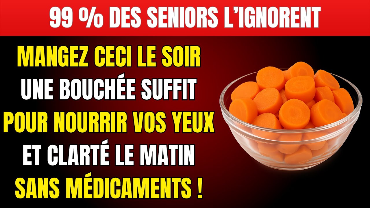 Vision Floue Apr&egrave;s 60 Ans ? Une Bouch&eacute;e le Soir et Vos Yeux Changent au R&eacute;veil