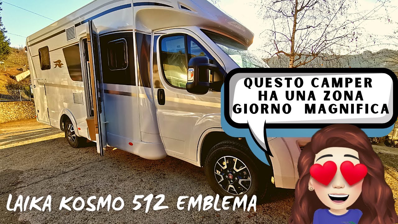 CAMPER PROFILATO LAIKA KOSMO 512 EMBLEMA: dinette face to face e letto a penisola con garage!