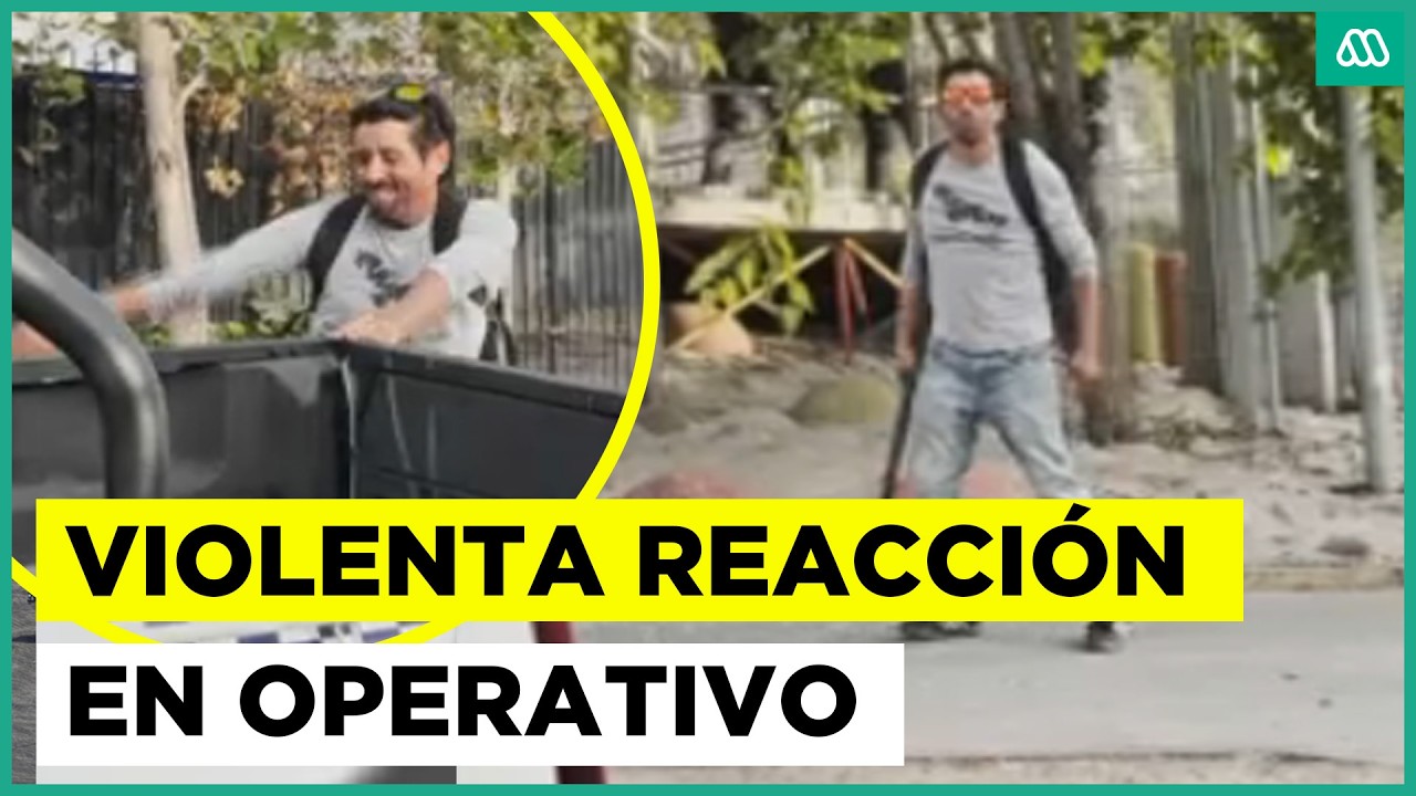 Violenta reacción: Sujeto reaccionó contra funcionarios municipales en operativo