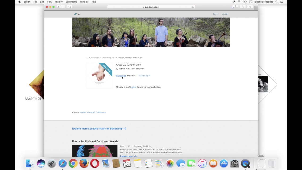 Como Descargar Musica de su Biopholio usando Safari