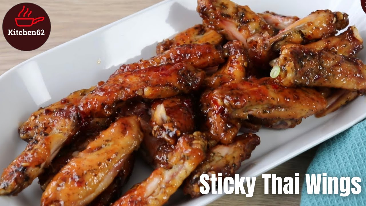 Sticky Thai Chicken Wings | Thai Crunchy Wings.