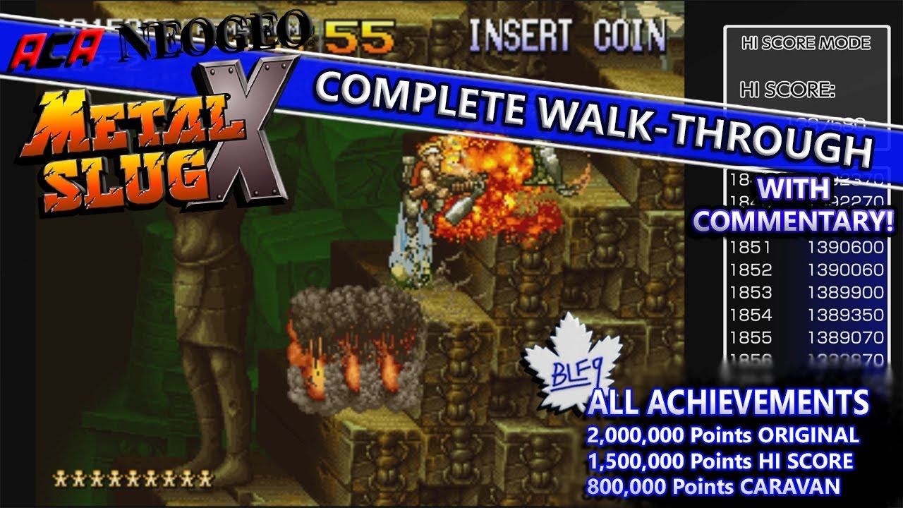 METAL SLUG X - 1,500,000 Points HI SCORE MODE - Full Achievement Walkthrough