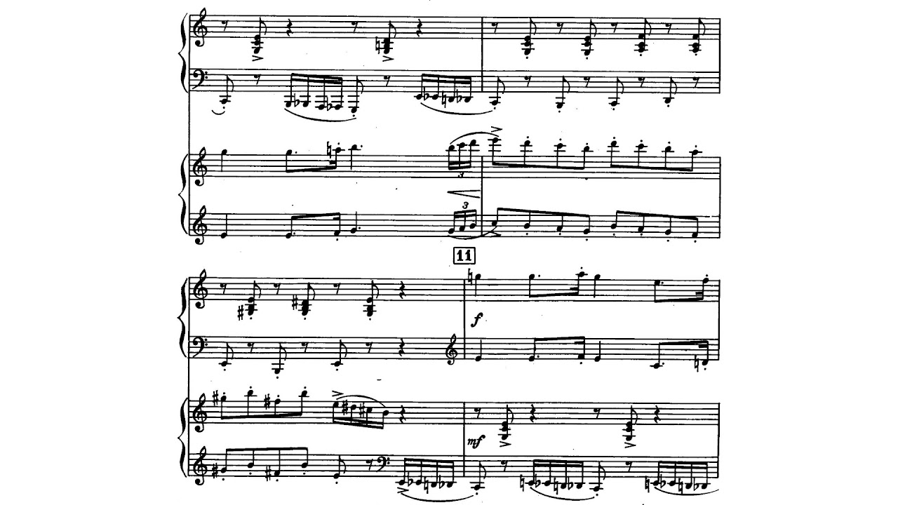 Dmitri Shostakovich - Concertino for Two Pianos in A Minor (Op. 94) [Score Video]