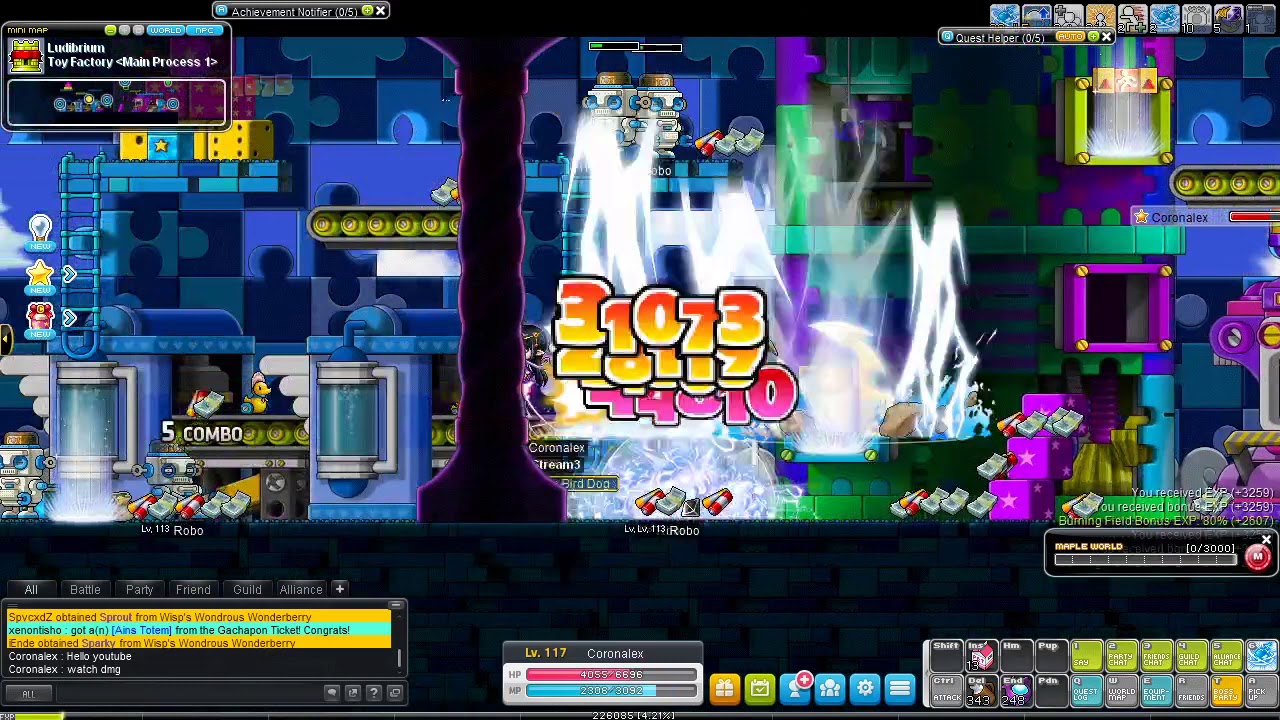 Lvl 117 Thunder Breaker training at ludi toy factory