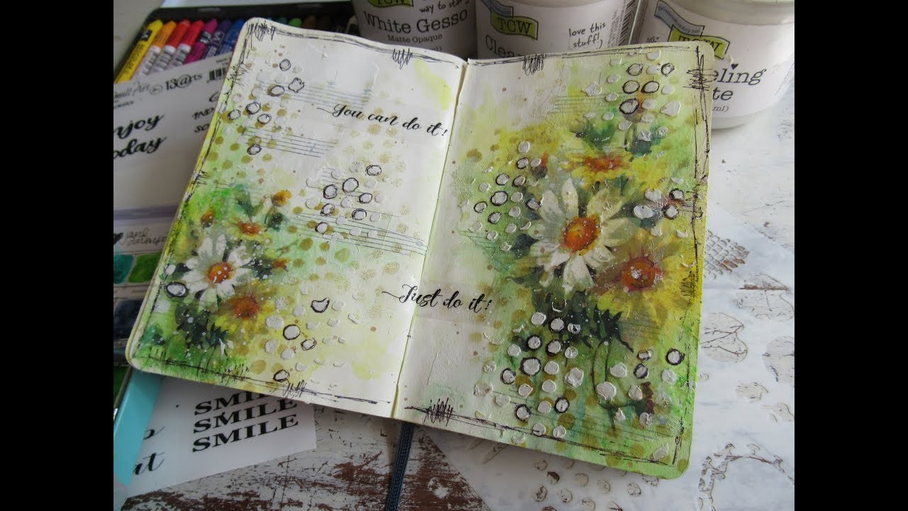 ♡Beginners Journal Collage Process with Rice Paper♡