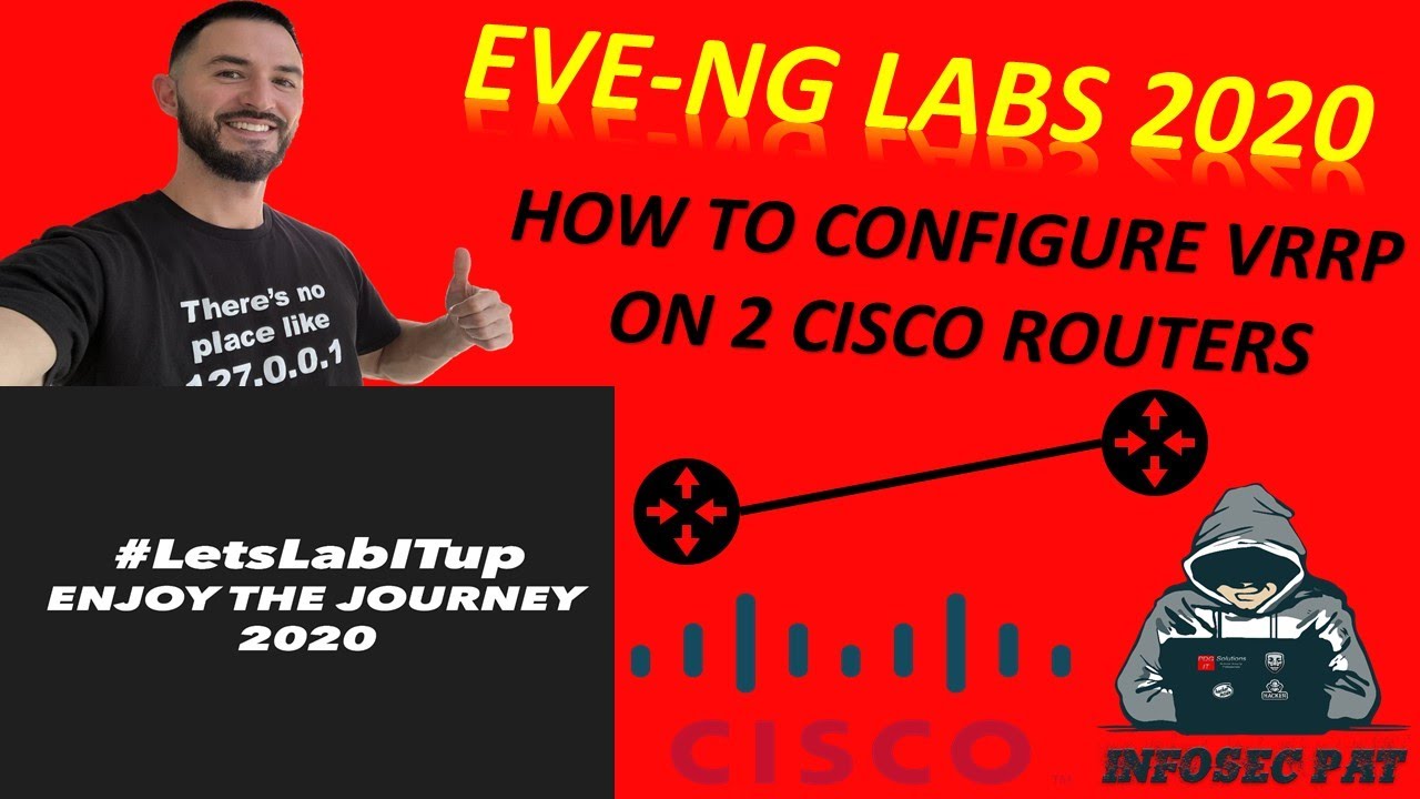 How to configure VRRP on Cisco Routers in EVE-NG - Video 2020 CCNA-CCNP