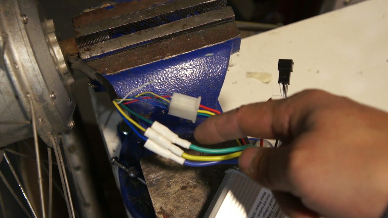 cablage moteur vélo électique