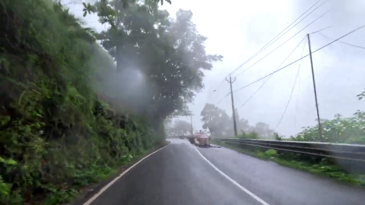 NH 183 🔥 Scenic Rainy Day Drive Through Kerala, India 🔥 Kuttikkanam - Kumily Stretch  🔥 4K 60 FPS