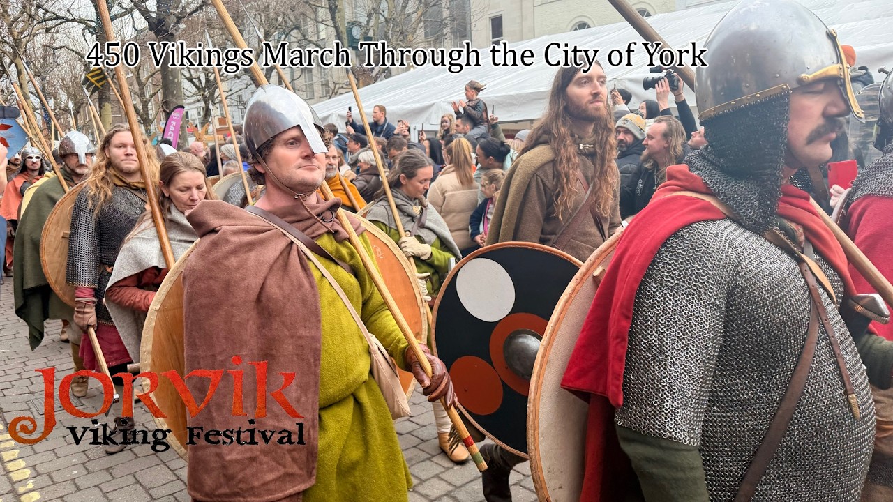 450 Vikings March Through York | Jorvik Viking Festival Parade 2026
