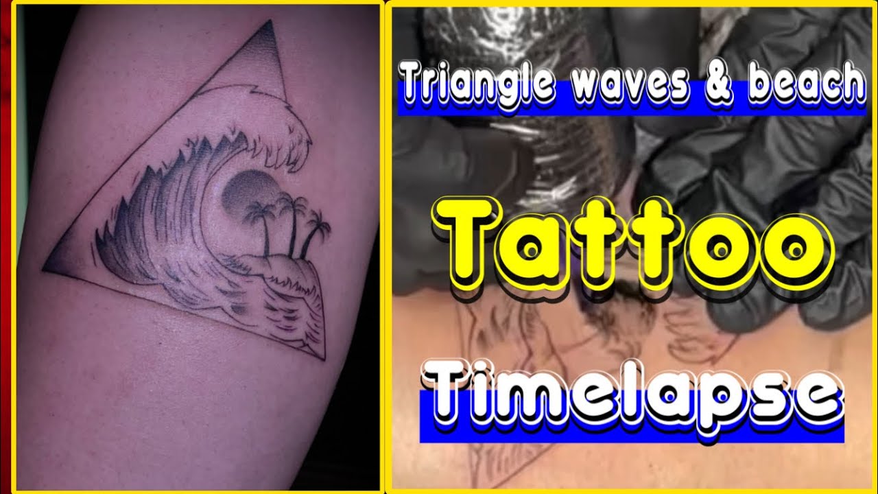 Triangle tattoo | Waves tattoo / oldschool tattoo | Palm tattoo / traditional tattoo / tutorial tips