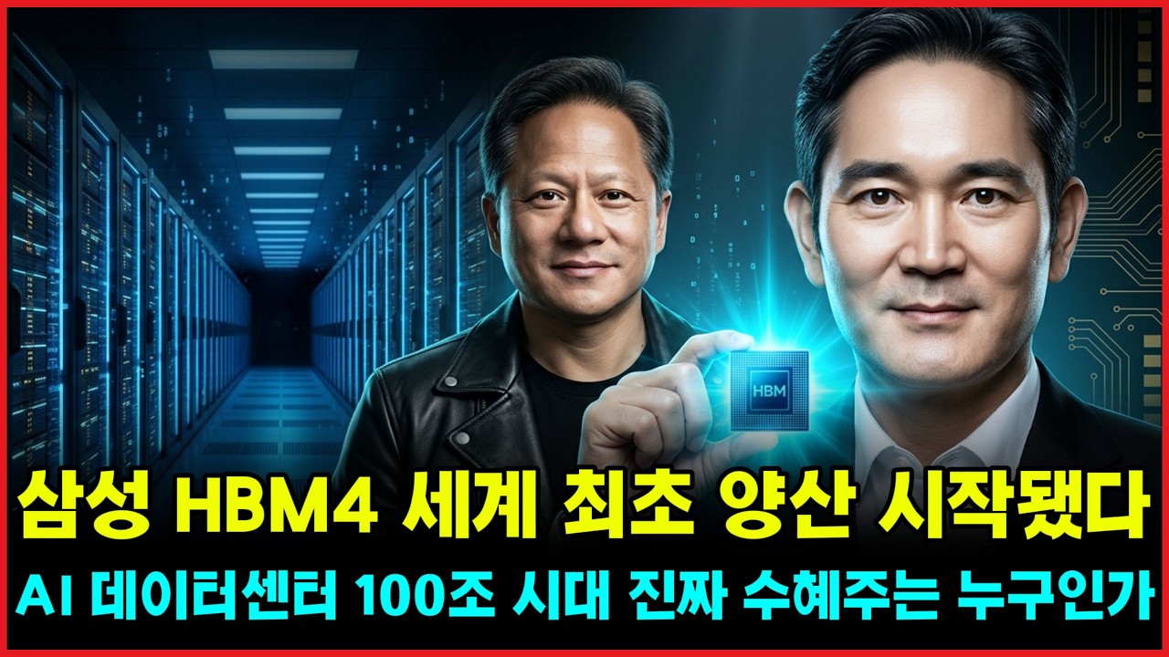 삼성 HBM4 세계 최초 양산 시작됐다 — AI 데이터센터 100조 시대, 진짜 수혜주는 누구인가