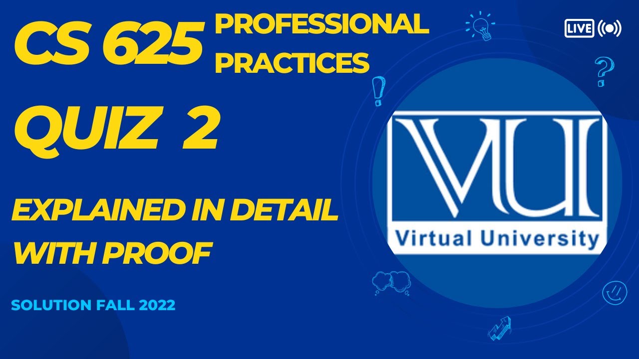 CS 625 QUIZ 2 WITH PROOF|SOLUTION FALL 2022