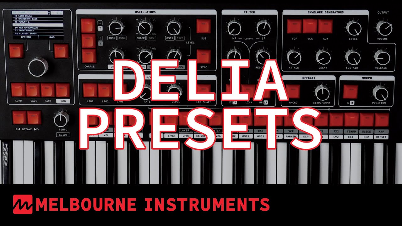 DELIA Synthesizer - Factory Presets Audio Demo