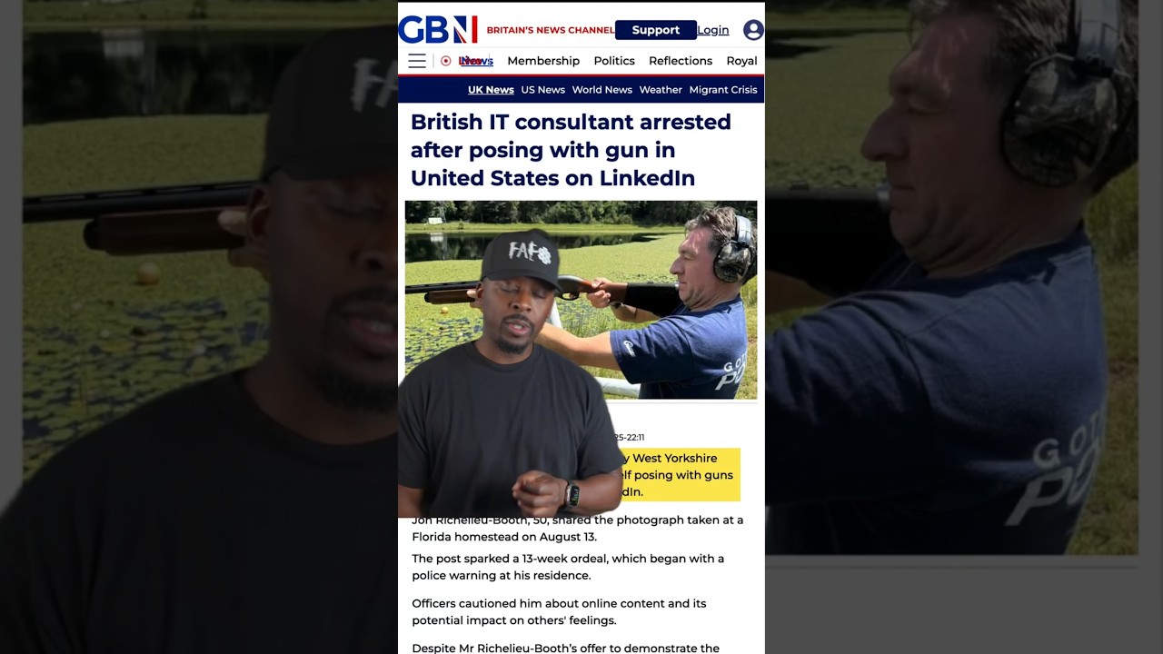 UK ARRESTS Man Over U.S. Gun Picture — Is This America’s Future?