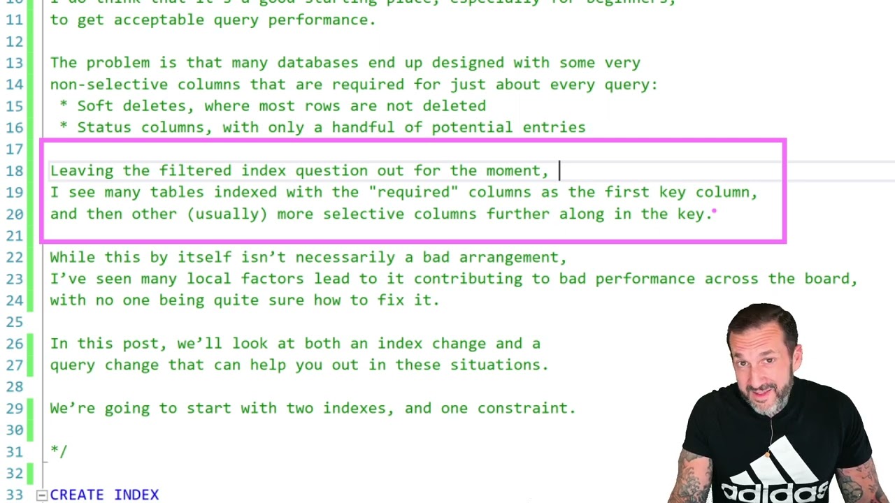 Indexing SQL Server Queries For Performance: Equality and Inequality Predicates