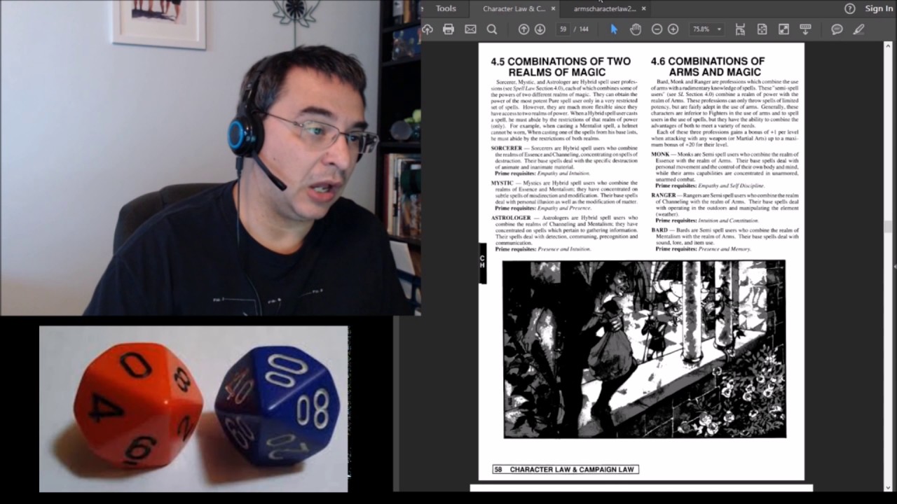 Intro to playing Rolemaster: 4-Professions