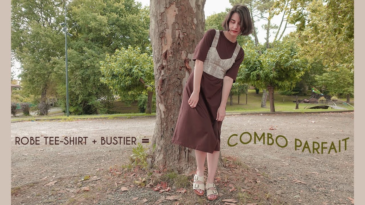 Couture : je crée une robe tee-shirt et un bustier - tenue originale et confortable