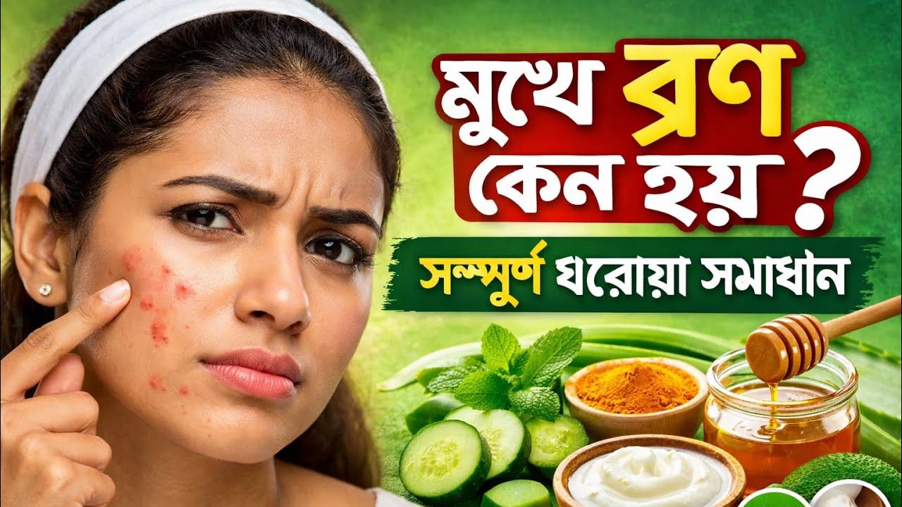 মুখে ব্রণ কেন হয়? ঘরোয়া সমাধান ও প্রতিকার | Acne Treatment at Home