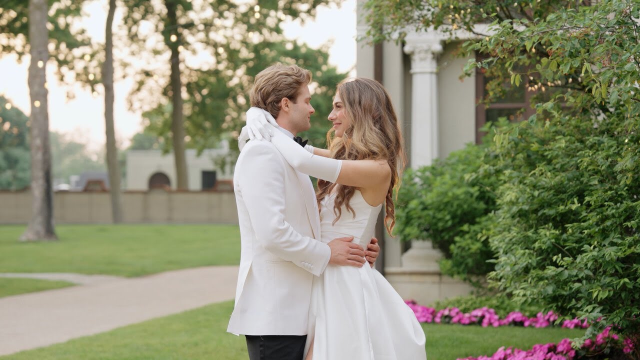 A Champagne Tower, A Garden Estate, and A Convertible Exit | Monica & Jake’s Wedding Film