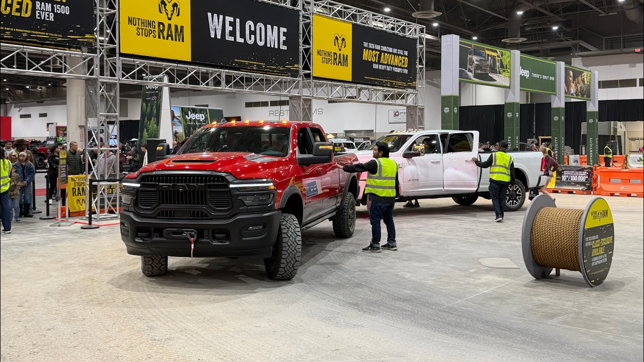 Ram Truck Driving Off Road At The Houston Auto Show