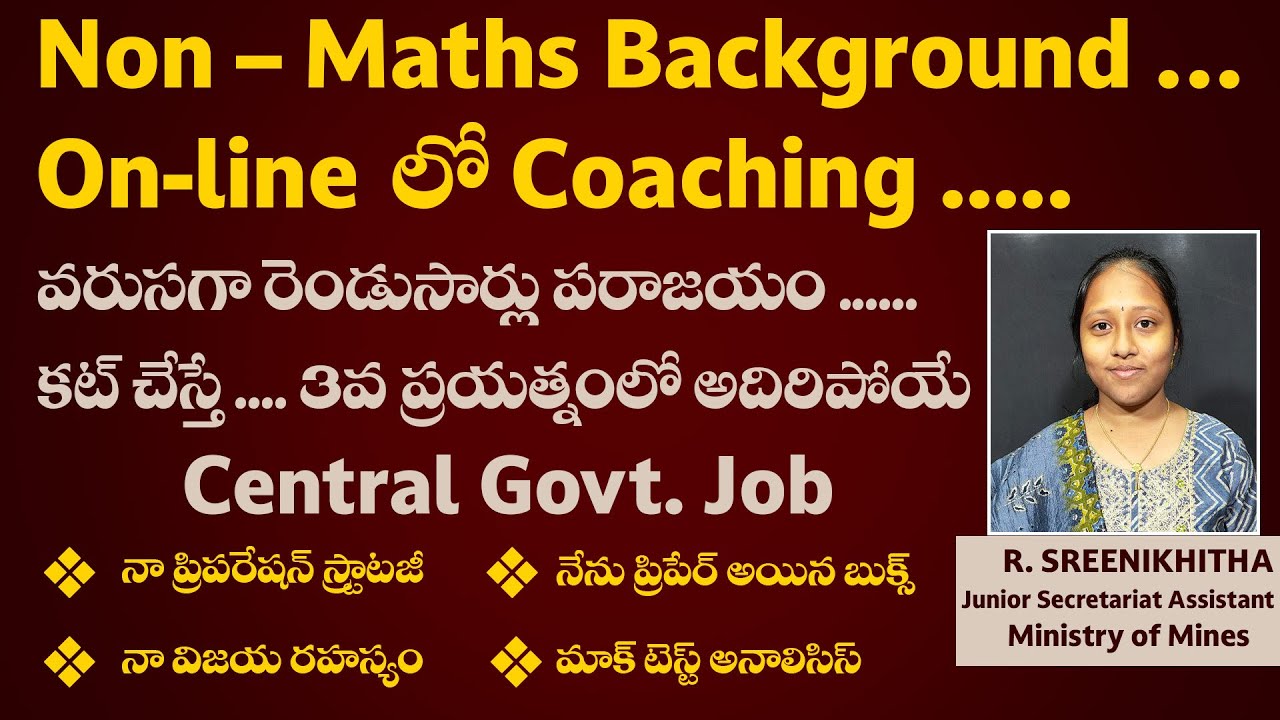 Director Sir's Interview with R.Sreenikitha selected as JSA in SSC- CHSL on SSC preparation Strategy