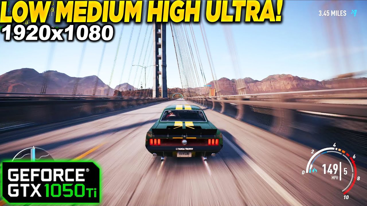 Need For Speed Payback GTX 1050 Tİ - 1080p Low, Medium, High, Ultra, Settings