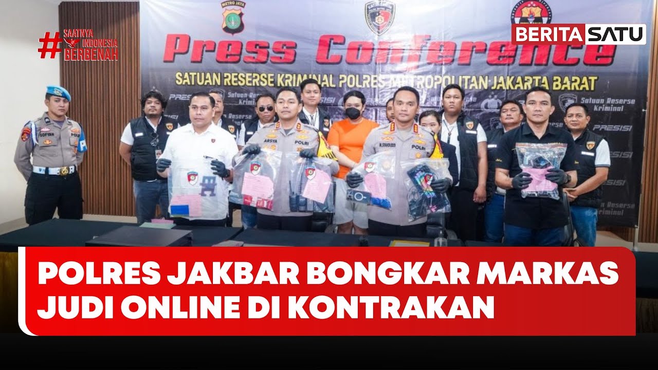 Polres Metro Jakbar Gerebek Kontrakan Sarang Judi Online di Kalideres #Beritasatu