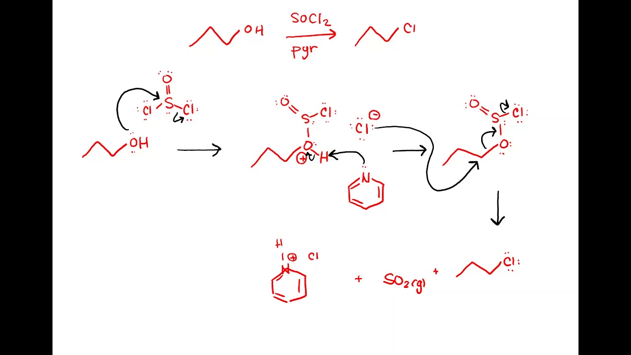 Reactions of Alcohols with SOCl2 and PBr3