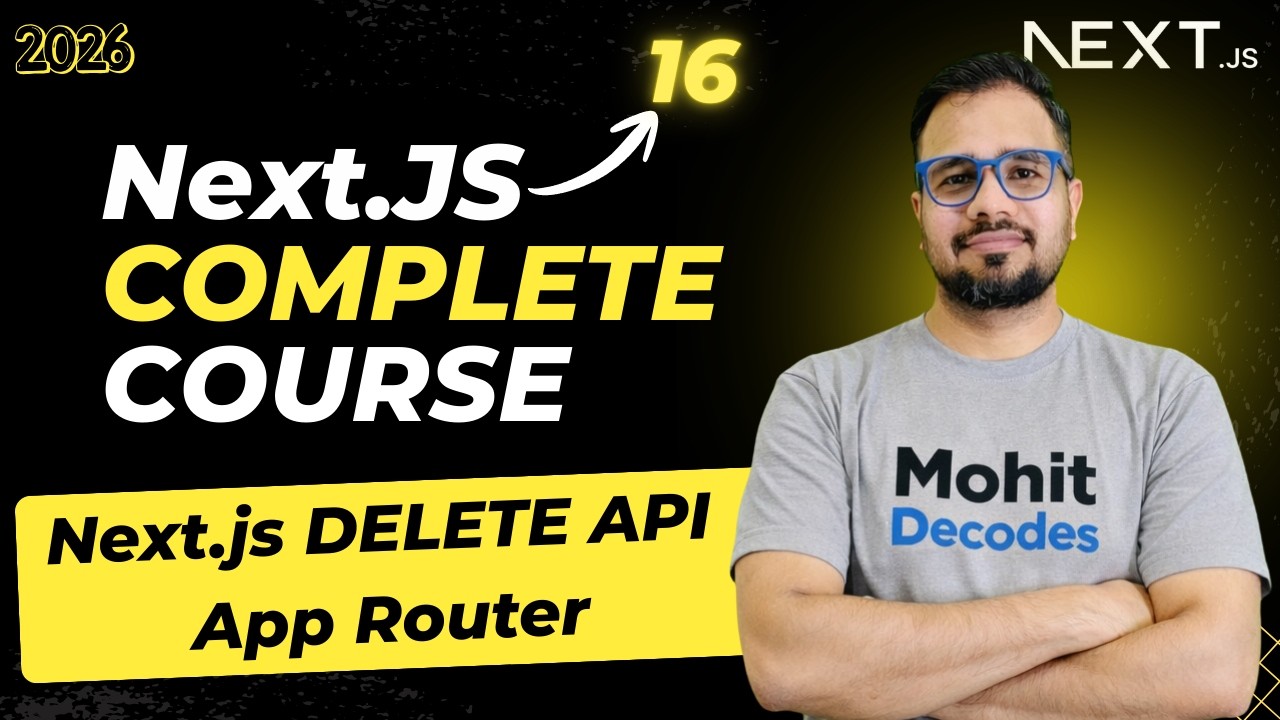 NextJS Tutorial #26 - DELETE Method | Backend and Frontend