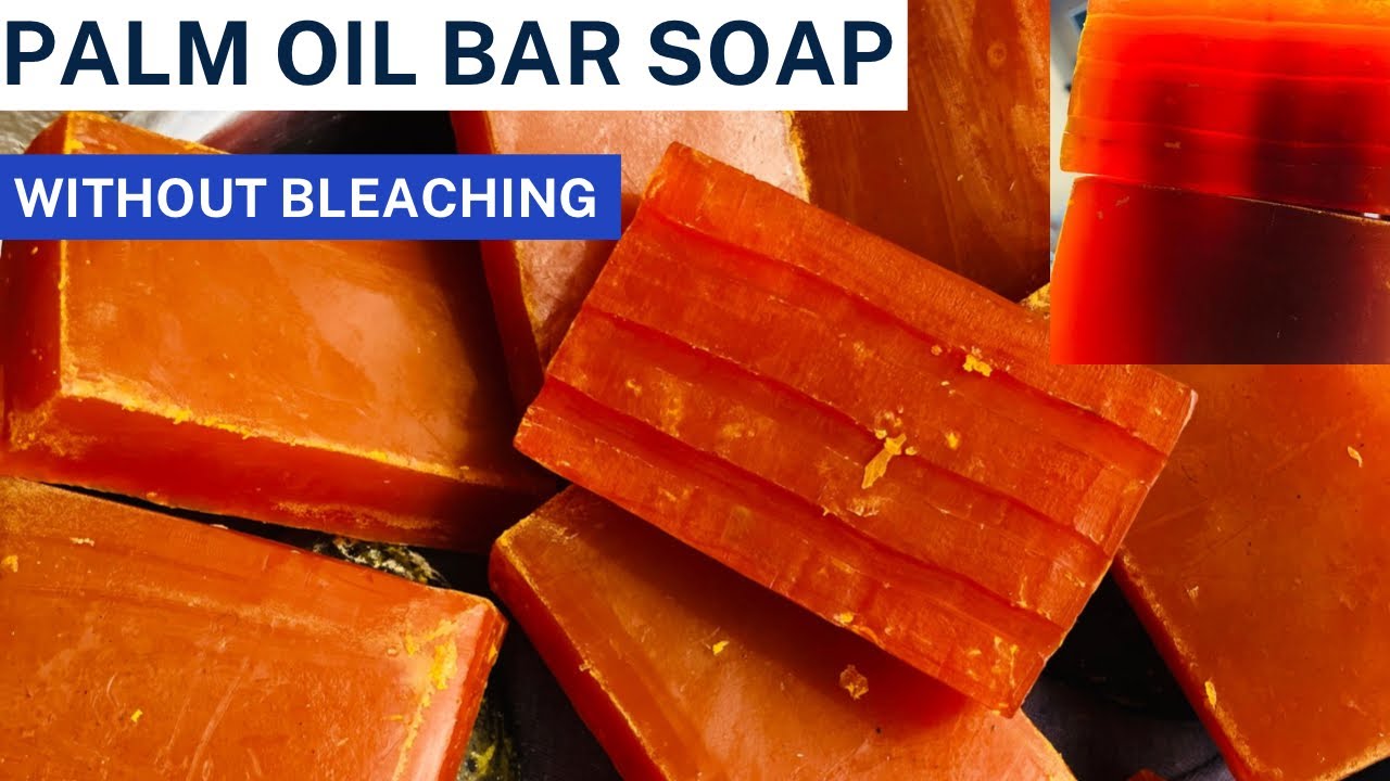 Make soap with only Red Palm oil | laundry bar soap